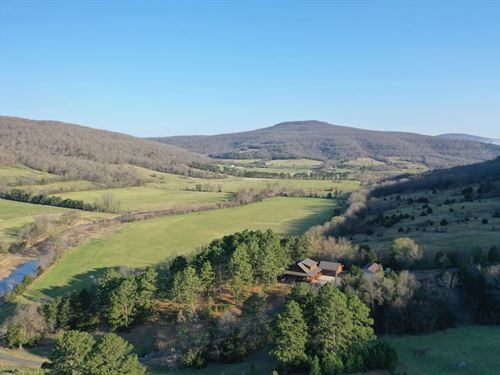 Custom Built Log Home on 89 Acr : Marshall : Searcy County : Arkansas
